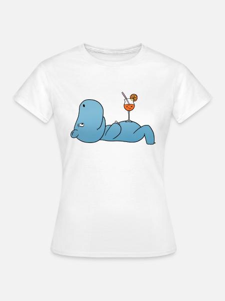 Nilpferd Cocktail - Frauen T-Shirt - Weiß
