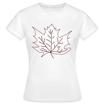 Herbstsaison Ahorn Blatt Herbst - Frauen T-Shirt - Weiß - Vorne - AI Model Female 172 dark (172cm)