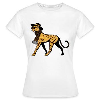 Leoparden-Chic - Frauen T-Shirt - Weiß - Vorne - AI Model Female 172 dark (172cm)