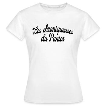 Les Chroniqueuses Du Panier - T-shirt Femme - blanc - Devant - AI Model Female 172 dark (172cm)