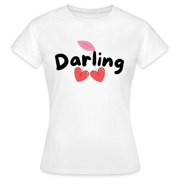 Darling I love you - Women's T-Shirt - white - Front - AI Model Female 172 dark (172cm)