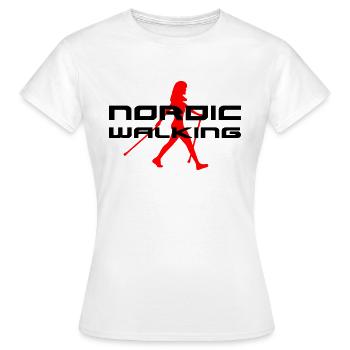 Nordic Walking - T-shirt Femme - blanc - Devant - AI Model Female 172 dark (172cm)