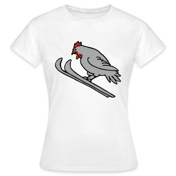 Ski-Henne - Frauen T-Shirt - Weiß - Vorne - AI Model Female 172 dark (172cm)