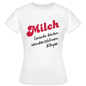 Milch - Frauen T-Shirt - Weiß - Vorne - AI Model Female 172 dark (172cm)