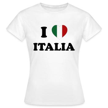I Love Italia - T-shirt Femme - blanc - Devant - AI Model Female 172 dark (172cm)
