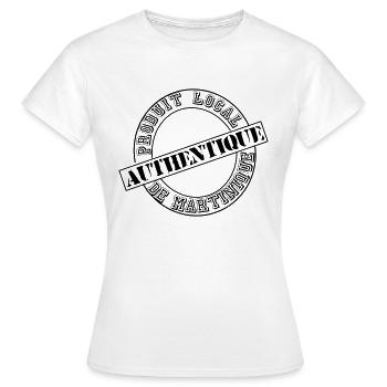 produit MARTINIQUE - T-shirt Femme - blanc - Devant - AI Model Female 172 dark (172cm)
