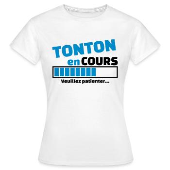tonton en cours - T-shirt Femme - blanc - Devant - AI Model Female 172 dark (172cm)