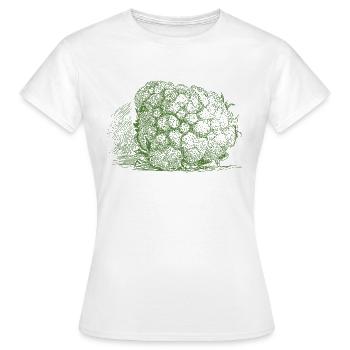 chou-fleur du chou-fleur légume Halloween - T-shirt Femme - blanc - Devant - AI Model Female 172 dark (172cm)