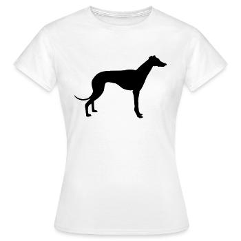 lévrier - T-shirt Femme - blanc - Devant - AI Model Female 172 dark (172cm)