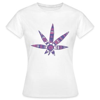 Hanfblatt - Frauen T-Shirt - Weiß - Vorne - AI Model Female 172 dark (172cm)