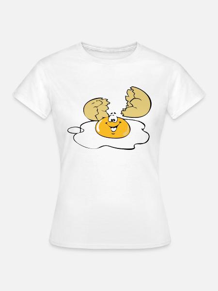 egg Ei - Frauen T-Shirt - Weiß