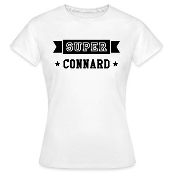 Connard / Connasse / Insulte / Con / Vulgaire - T-shirt Femme - blanc - Devant - AI Model Female 172 dark (172cm)