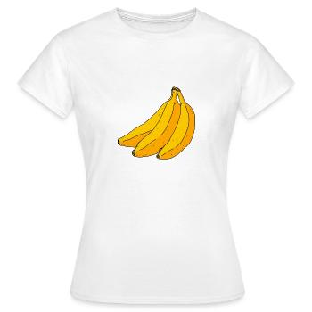 Bananes - T-shirt Femme - blanc - Devant - AI Model Female 172 dark (172cm)