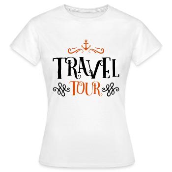 travel tour - Frauen T-Shirt - Weiß - Vorne - AI Model Female 172 dark (172cm)