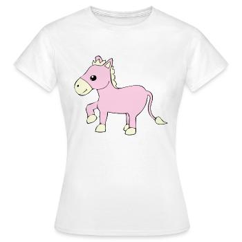 pony - Women's T-Shirt - white - Front - AI Model Female 172 dark (172cm)
