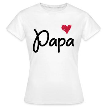 Papa - For the papa - Women's T-Shirt - white - Front - AI Model Female 172 dark (172cm)