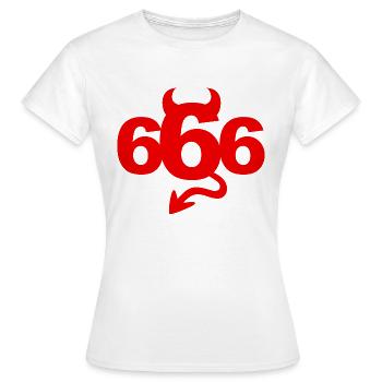 Diable 666 - T-shirt Femme - blanc - Devant - AI Model Female 172 dark (172cm)