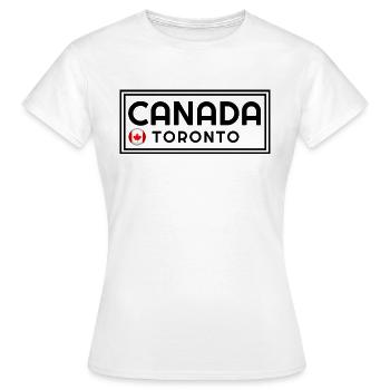 Canada, drapeau canadien, pays du Canada, Canada fla - T-shirt Femme - blanc - Devant - AI Model Female 172 dark (172cm)