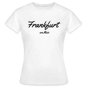 Francfort-sur-le-Main - T-shirt Femme - blanc - Devant - AI Model Female 172 dark (172cm)
