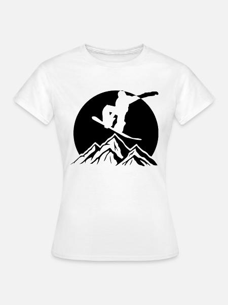 Snowboard Snowboarder - Frauen T-Shirt - Weiß