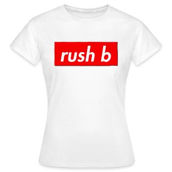 rush b - Frauen T-Shirt - Weiß - Vorne - AI Model Female 172 dark (172cm)