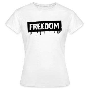 Liberté - T-shirt Femme - blanc - Devant - AI Model Female 172 dark (172cm)