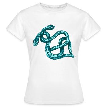 Schläuche - Frauen T-Shirt - Weiß - Vorne - AI Model Female 172 dark (172cm)