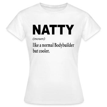 Natty Fitness Musculation Gym de musculation - T-shirt Femme - blanc - Devant - AI Model Female 172 dark (172cm)