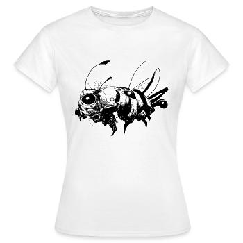 Cyber-Biene - Frauen T-Shirt - Weiß - Vorne - AI Model Female 172 dark (172cm)