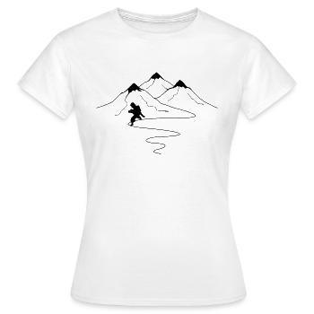 Bergwegkurven und Feuerwehr-Brigader - - Frauen T-Shirt - Weiß - Vorne - AI Model Female 172 dark (172cm)