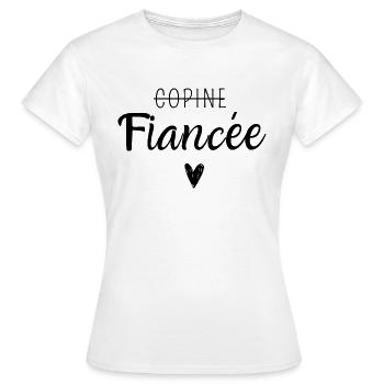 Fiancée - T-shirt Femme - blanc - Devant - AI Model Female 172 dark (172cm)