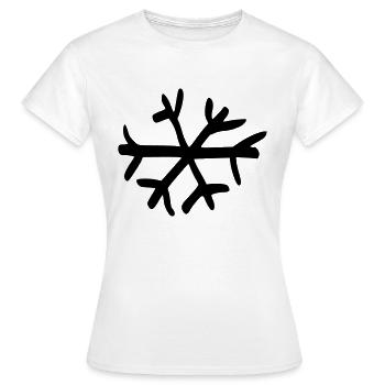 Schneeflocke - Frauen T-Shirt - Weiß - Vorne - AI Model Female 172 dark (172cm)