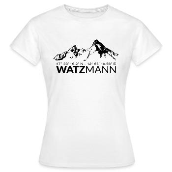 Berg Watzmann GPS coordinates Address Geocaching - Women's T-Shirt - white - Front - AI Model Female 172 dark (172cm)