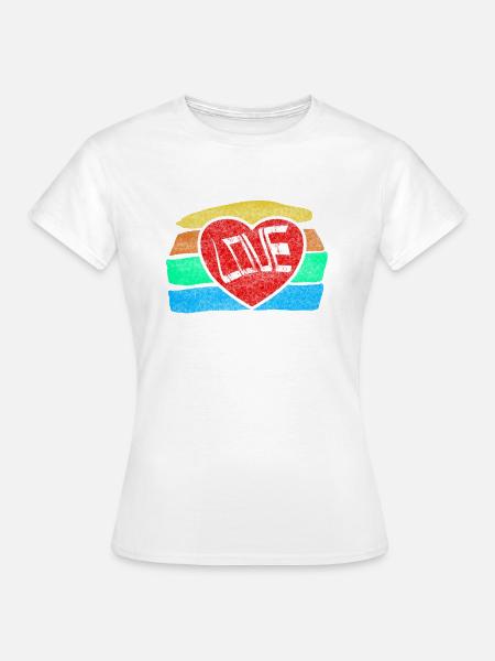LOVE - Frauen T-Shirt - Weiß