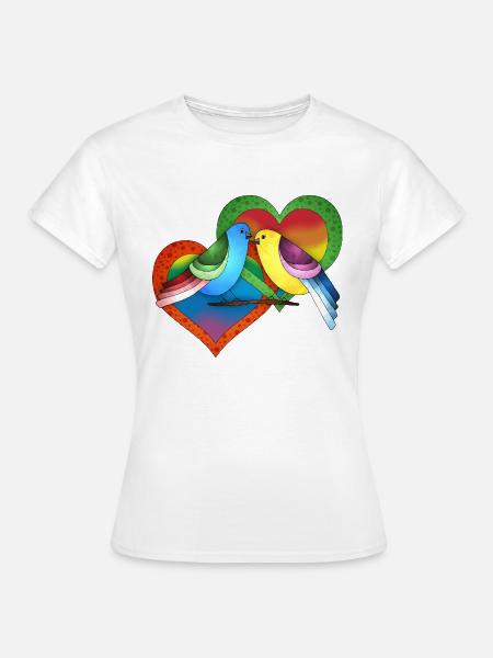 Vögel - Frauen T-Shirt - Weiß