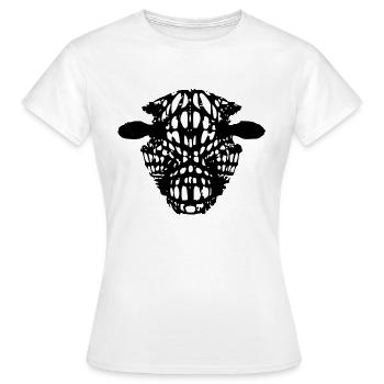 Stilisierter Kuhkopf - Frauen T-Shirt - Weiß - Vorne - AI Model Female 172 dark (172cm)