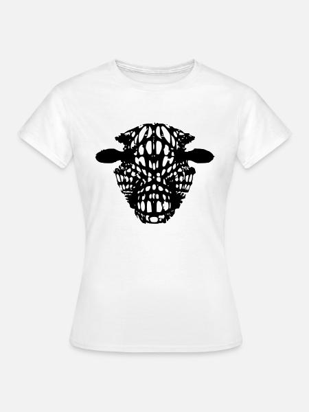 Stilisierter Kuhkopf - Frauen T-Shirt - Weiß