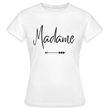 madame - T-shirt Femme - blanc - Devant - AI Model Female 172 dark (172cm)