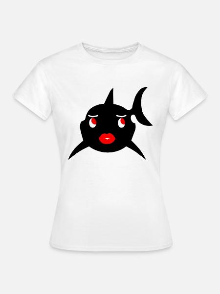 Lady Hai - Frauen T-Shirt - Weiß