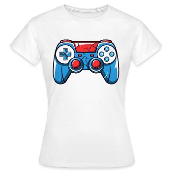 Gamer Controller Logo - Women's T-Shirt - white - Front - AI Model Female 172 dark (172cm)