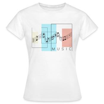 Music and pop art. I love music. - Women's T-Shirt - white - Front - AI Model Female 172 dark (172cm)