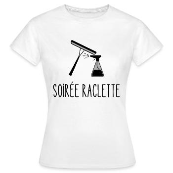 soirée raclette - T-shirt Femme - blanc - Devant - AI Model Female 172 dark (172cm)