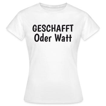 Motivation or Watt - Women's T-Shirt - white - Front - AI Model Female 172 dark (172cm)