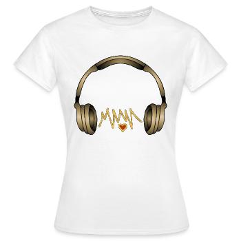 Écouteur - T-shirt Femme - blanc - Devant - AI Model Female 172 dark (172cm)