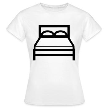 Bett - Frauen T-Shirt - Weiß - Vorne - AI Model Female 172 dark (172cm)
