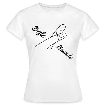 Meilleurs ami - T-shirt Femme - blanc - Devant - AI Model Female 172 dark (172cm)