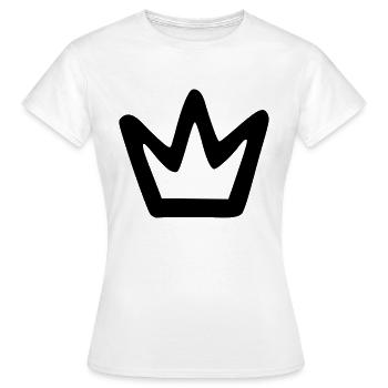 Schlichte Krone - Frauen T-Shirt - Weiß - Vorne - AI Model Female 172 dark (172cm)