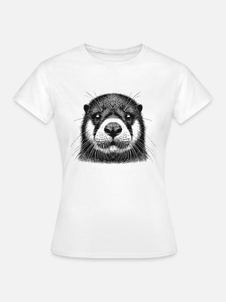 Fischotter - Frauen T-Shirt - Weiß