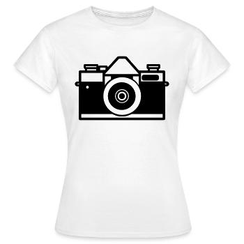 Appareil photo - T-shirt Femme - blanc - Devant - AI Model Female 172 dark (172cm)