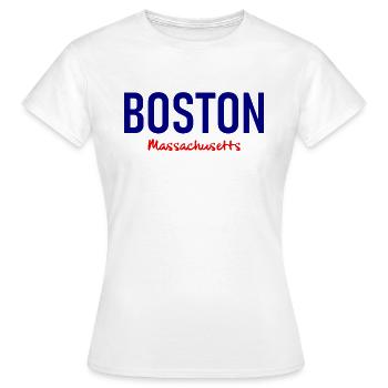 Boston Massachusetts - USA - United States America - Frauen T-Shirt - Weiß - Vorne - AI Model Female 172 dark (172cm)
